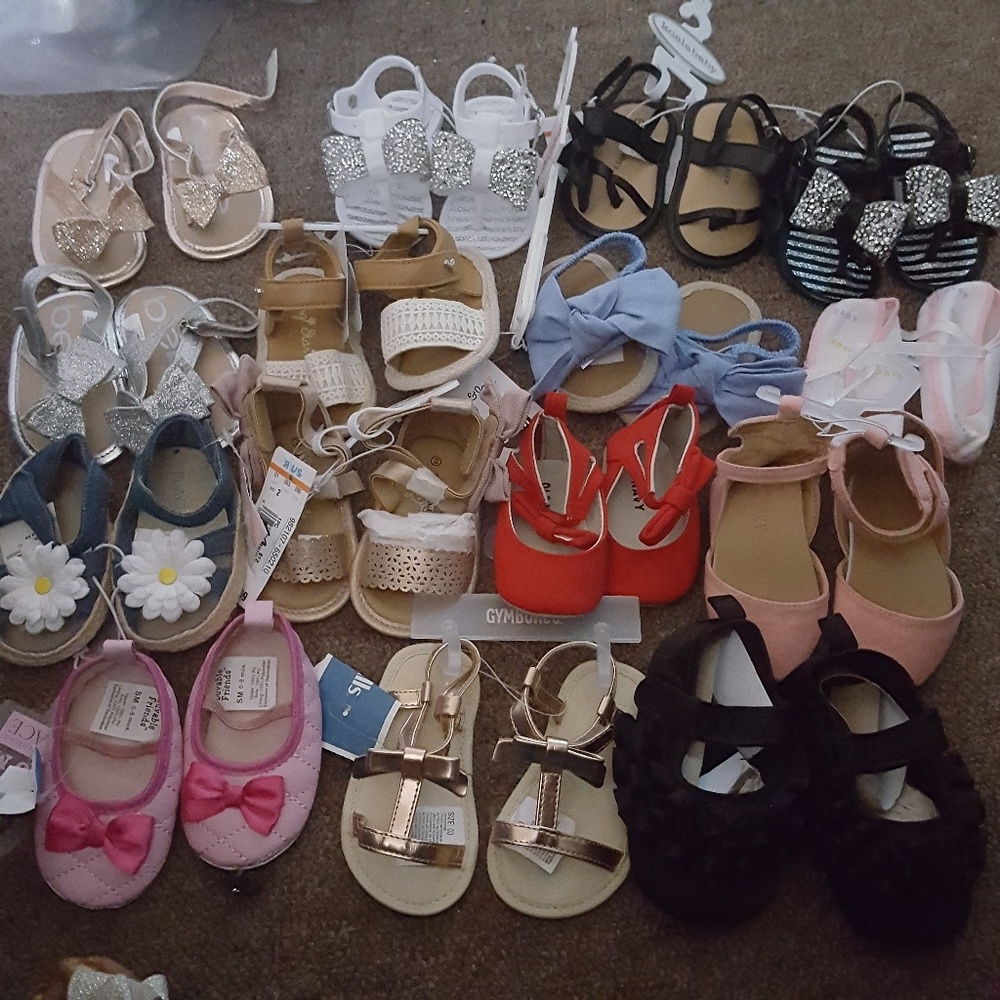 Baby girl shoes and summer clothes come pick out